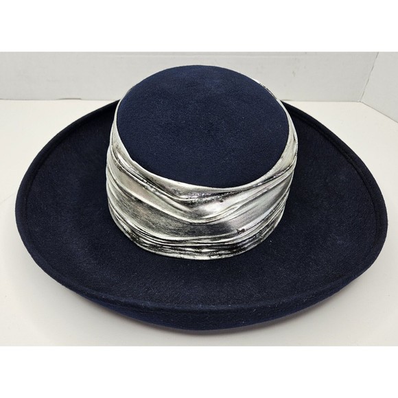 Vintage Bollman Hat Co. Blue Doeskin 100% Wool Felt Hat - Picture 4 of 7